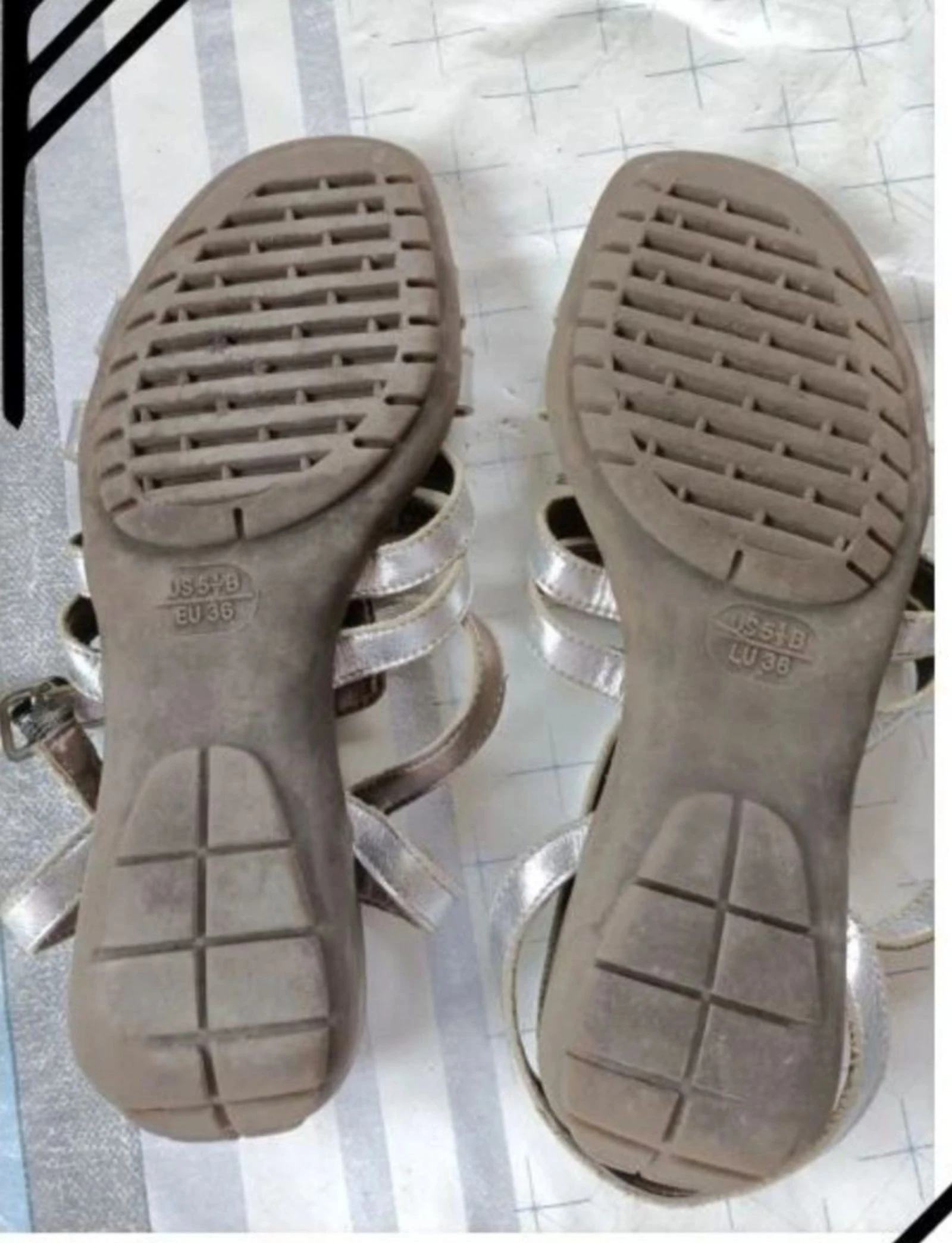 Silver The FLEXX Espadrille Sandals - Size 36 – photo 5